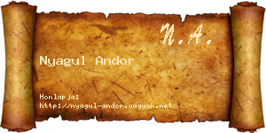 Nyagul Andor névjegykártya