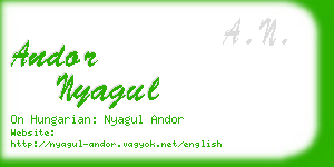 andor nyagul business card